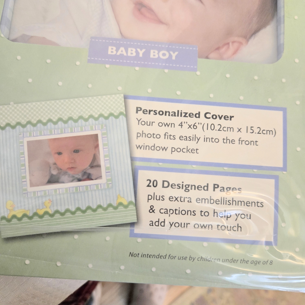 Tapestry Baby Boy Scrapbook Album 20 Page Little Pond Photo Memory 3D Stickers - Picture 6 of 15